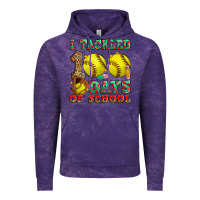 Cloud Purple i tackled 100 days of school softball Vintage Hoodie - Zillion Design Studio