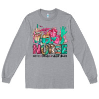 Heather Grey nurse coffee scrubs rubber gloves Long Sleeve Tee - Jasminsmagicworld