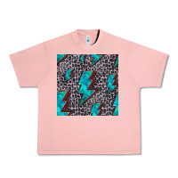Salmon turquoise lightning bolt seamless pattern Urban Heavy Tee - HRA Design Shop