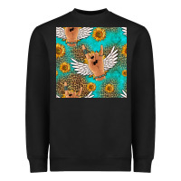 Black rock n roll hands seamless pattern Heavyweight Sweatshirt - HRA Design Shop