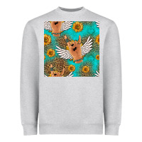 Heather Grey rock n roll hands seamless pattern Heavyweight Sweatshirt - HRA Design Shop