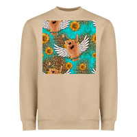 Mushroom rock n roll hands seamless pattern Heavyweight Sweatshirt - HRA Design Shop