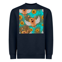 Navy rock n roll hands seamless pattern Heavyweight Sweatshirt - HRA Design Shop