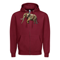 Burgundy Elephant Zipper Hoodie - LillyAllenDesigns