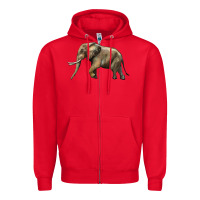 Red Elephant Zipper Hoodie - LillyAllenDesigns