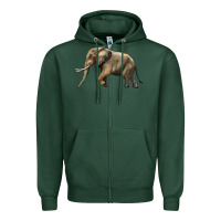 Sports Green Elephant Zipper Hoodie - LillyAllenDesigns