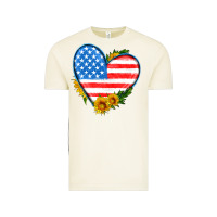 Vintage Arctic usa flag heart with sunflower Vintage Tee - HRA Design Shop