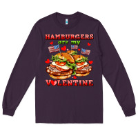 Plum hamburger are my valentine Long Sleeve Tee - AdoDesignShop