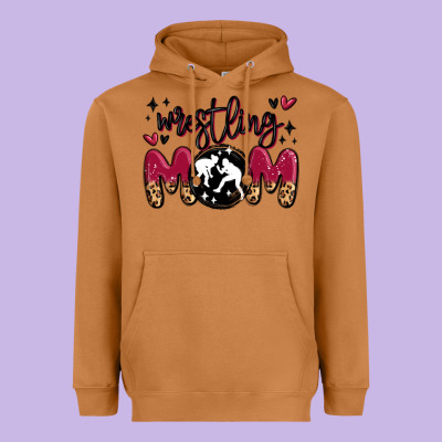 Wrestling Mom Heavyweight Hoodie Designed By Maliassmallbusiness