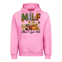 Fuchsia Pink Milf Man I Love Fall Urban Hoodie - texasbilliewilder