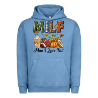 Pigment Pebble Blue Milf Man I Love Fall Urban Hoodie - texasbilliewilder