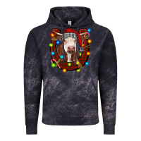 Cloud Black christmas horseshoe with hereford cow Vintage Hoodie - RanaPortraitStore