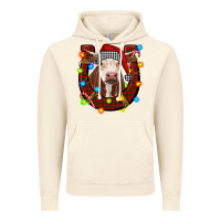 Vintage Artic christmas horseshoe with hereford cow Vintage Hoodie - RanaPortraitStore