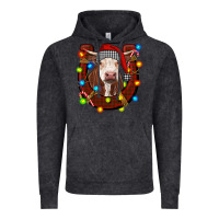 Vintage Black christmas horseshoe with hereford cow Vintage Hoodie - RanaPortraitStore
