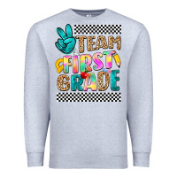 Heather Grey team first grade Premium Sweatshirt - NancyCooperArtShop