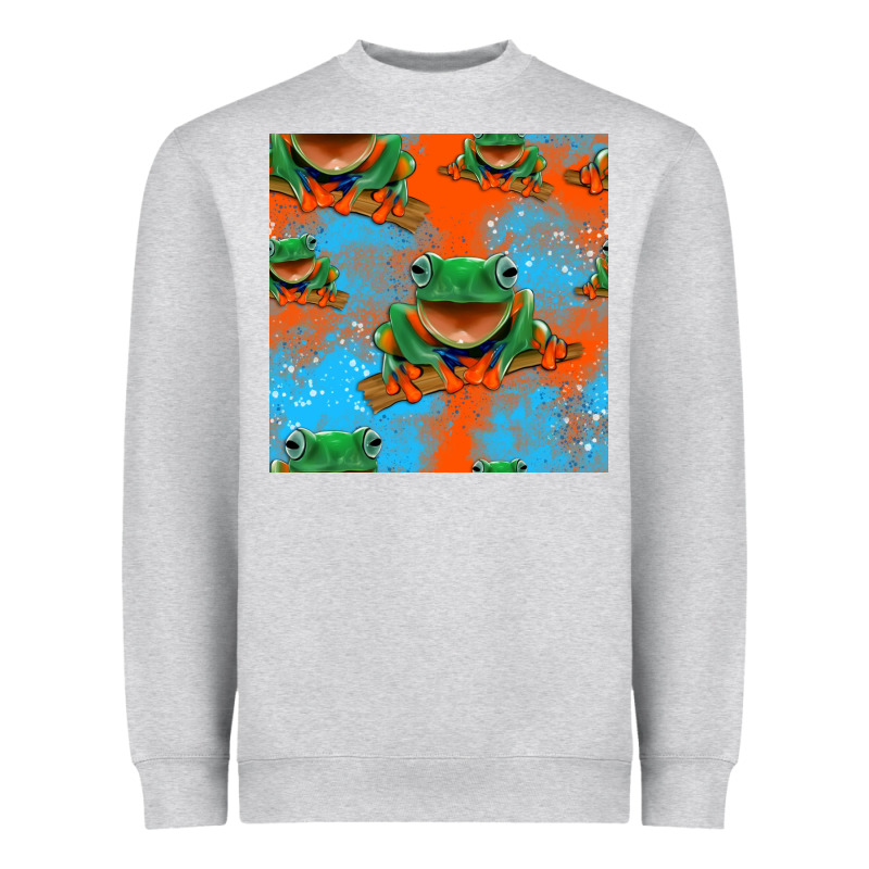 Funny Frogs Seamless Pattern Heavyweight Sweatshirt by HRA Design Shop | Teevron