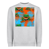 Heather Grey funny frogs seamless pattern Heavyweight Sweatshirt - HRA Design Shop