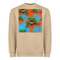 Mushroom funny frogs seamless pattern Heavyweight Sweatshirt - HRA Design Shop