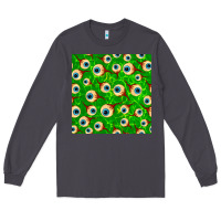 Smoke halloween eye balls seamless pattern Long Sleeve Tee - BundleAndBundleShop