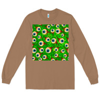 Toasted Coconut halloween eye balls seamless pattern Long Sleeve Tee - BundleAndBundleShop