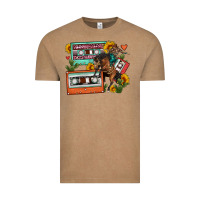 Vintage Coffee rodeo sunflower cactus cassette Vintage Tee - FaDigitalArtStudio