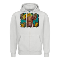 Dove Grey western leopard buffalo plaid baby highland cow Zipper Hoodie - BarkalooDesign