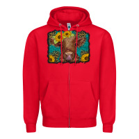 Red western leopard buffalo plaid baby highland cow Zipper Hoodie - BarkalooDesign