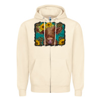 Sandshell western leopard buffalo plaid baby highland cow Zipper Hoodie - BarkalooDesign