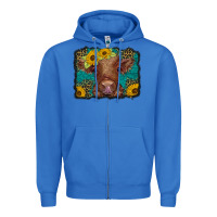 True Royal western leopard buffalo plaid baby highland cow Zipper Hoodie - BarkalooDesign