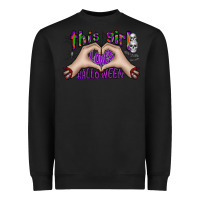 Black this girl loves halloween Heavyweight Sweatshirt - CowhideDigitalArt