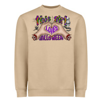 Mushroom this girl loves halloween Heavyweight Sweatshirt - CowhideDigitalArt