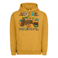 Pigment Peanut Butter Just a Girl Who Loves Fall Urban Hoodie - texasbilliewilder