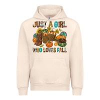 Sandshell Just a Girl Who Loves Fall Urban Hoodie - texasbilliewilder
