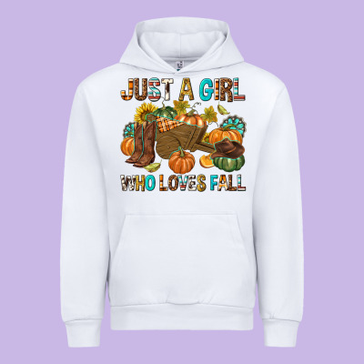 Just A Girl Who Loves Fall Urban Hoodie Designed By Texasbilliewilder
