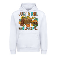 White Just a Girl Who Loves Fall Urban Hoodie - texasbilliewilder