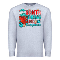 Heather Grey santa bring me turquoise Premium Sweatshirt - MaliasSmallBusiness