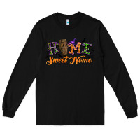 Black halloween home sweet home Long Sleeve Tee - BundleAndBundleShop