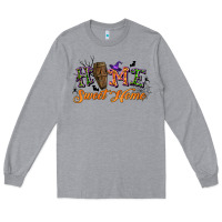 Heather Grey halloween home sweet home Long Sleeve Tee - BundleAndBundleShop