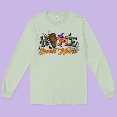 Halloween Home Sweet Home Long Sleeve Tee Designed By Bundleandbundleshop