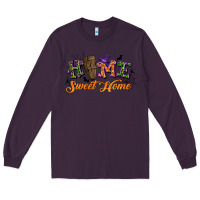 Plum halloween home sweet home Long Sleeve Tee - BundleAndBundleShop