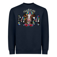 Navy autism mom 2 Heavyweight Sweatshirt - SublimationCraftShop
