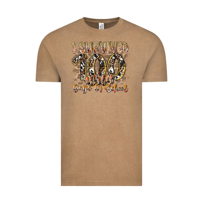 I Survived 100 Wild Days Of School Vintage Tee by RacoonDesign | Teevron