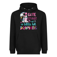 Black cute smart and a little bit dramatic with unicorn Heavyweight Hoodie - NancyCooperArtShop