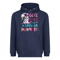 Navy cute smart and a little bit dramatic with unicorn Heavyweight Hoodie - NancyCooperArtShop