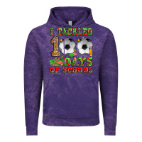 Cloud Purple i tackled 100 days of school soccer Vintage Hoodie - Zillion Design Studio