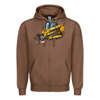 Chestnut Compact Track Loader Zipper Hoodie - LillyAllenDesigns