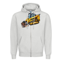 Dove Grey Compact Track Loader Zipper Hoodie - LillyAllenDesigns