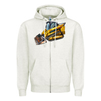 Oatmeal Heather Compact Track Loader Zipper Hoodie - LillyAllenDesigns