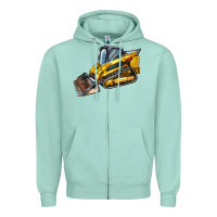 Seafoam Compact Track Loader Zipper Hoodie - LillyAllenDesigns