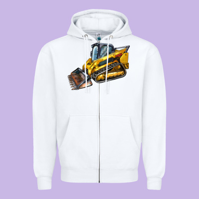Compact Track Loader Zipper Hoodie Designed By Lillyallendesigns